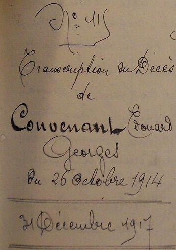 CONVENANT Edouard Acte de deces 1