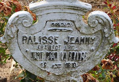 PALISSE Joanny Tombe Plaque